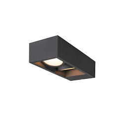 Wandarmatuur voor buitenshuis ESKINA FRAME WL DOUBLE CCT LONG 2-vlams, lang, CCT Switch, instelbaar, smal IP65, antraciet 