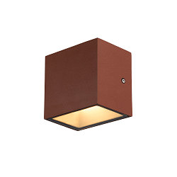 LED Outdoor Wall luminaire SITRA S WL SINGLE, CCT switch, 3000/4000K, rust coloured