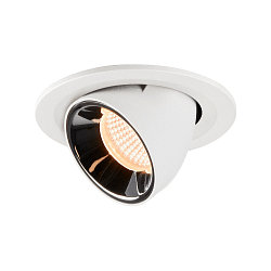 LED Ceiling recessed luminaire NUMINOS� GIMBLE S, 2700K, 20�, white/chrome