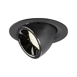 LED Ceiling recessed luminaire NUMINOS� GIMBLE M, 4000K, 40�, black/chrome