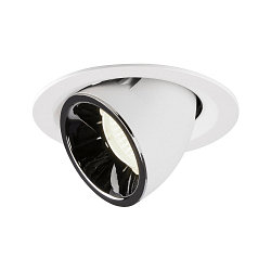 LED Ceiling recessed luminaire NUMINOS� GIMBLE M, 4000K, 20�, white/chrome