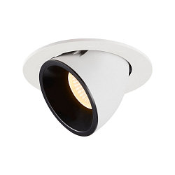 Plafondinbouwarmatuur NUMINOS GIMBLE L, zwart, wit