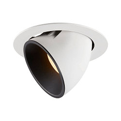 LED Ceiling recessed luminaire NUMINOS� GIMBLE XL, 3000K, 20�, white/black