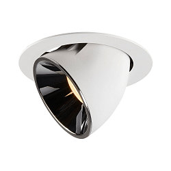 LED Ceiling recessed luminaire NUMINOS� GIMBLE XL, 3000K, 40�, white/chrome