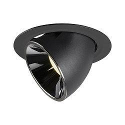 Plafondinbouwarmatuur NUMINOS GIMBLE XL, chroom, zwart