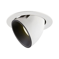 Plafondinbouwarmatuur NUMINOS GIMBLE XL, zwart, wit