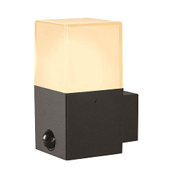 Wall luminaire GRAFIT, E27, square sensor, anthracite