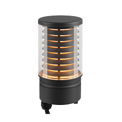 luminaire head M-POL M LOUVER on/off IP65, anthracite 