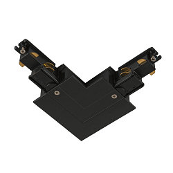 3-fase L-connector S-TRACK PHASE & DALI ingebouwde versie, DALI aanstuurbaar, aarde links, met voedermogelijkheid, zwart