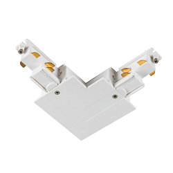 3-fase L-connector S-TRACK PHASE & DALI ingebouwde versie, DALI aanstuurbaar, aarde rechts, met voedermogelijkheid, wit