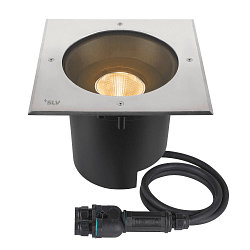 Vloerinbouwarmatuur DASAR� XL hoekig, draaibaar, DALI aanstuurbaar, begaanbaar IP65 / IP67, rvs dimbaar