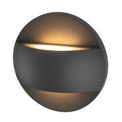 Wandarmatuur voor buitenshuis LID II UP/DOWN rond, stijf, CCT Switch IP65, antraciet, mat dimbaar