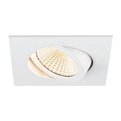ceiling recessed luminaire NEW TRIA® 68 square IP20, white dimmable