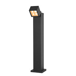 Staande armatuur voor buiten S-CUBE 75 hoekig, CCT Switch, kantelbaar IP65, antraciet dimbaar