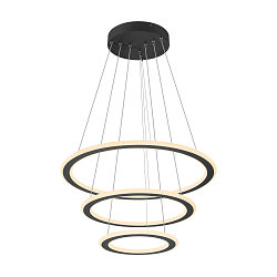 Pendelarmatuur ONE FLAT TRIPLE IP20, zwart dimbaar