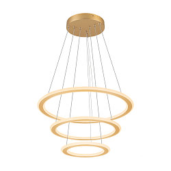 Pendelarmatuur ONE FLAT TRIPLE IP20, messing, zwart dimbaar