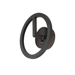 outdoor wall luminaire Q-RING SENSOR with sensor, switchable IP54, black 