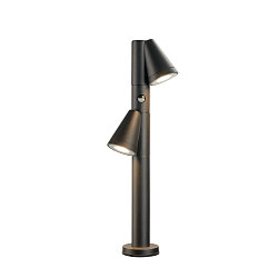 Staande armatuur voor buiten T-TUBE 70 POLE DOUBLE met sensor GU10, zwart dimbaar