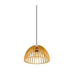Pendelarmatuur WUD - HALF ROUND halfrond E27 IP20, hout, zwart dimbaar