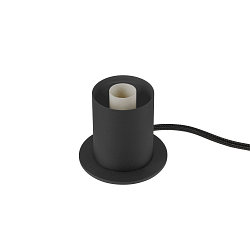 Tafelarmatuur VARYT rond, zonder lampenkap E14, zwart dimbaar