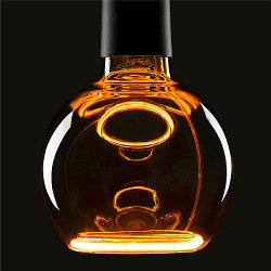 Filamentlamp FLOATING GLOBE 125 - SMOKEY BLACK- PHASE G125 mat E27 6W 220lm 1900K 330� dimbaar