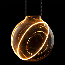 LED lamp ILLUSION GLOBE 125 SLANTING TOP - SMOKEY - PHASE G125 mat E27 5W 350lm 2200K 330� CRI 90-100 dimbaar