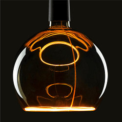 LED lamp FLOATING GLOBE 200 - SMOKEY BLACK- PHASE G200 mat E27 6W 300lm 1900K 330� dimbaar