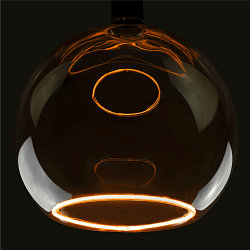 LED lamp FLOATING GLOBE 300 - SMOKEY BLACK- PHASE mat E27 8W 350lm 1900K 330� dimbaar