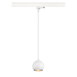 3-fase pendelarmatuur LIGHT EYE� 90 down, baalvormig GU10 IP20, wit mat dimbaar