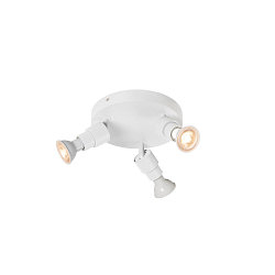 Wand- en plafondarmatuur PURI 2.0 BASIC 3-vlams GU10 IP20, wit dimbaar