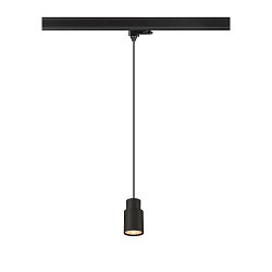 3-fase pendelarmatuur PURI 2.0 - TUBE cilindrisch GU10 IP20, zwart dimbaar