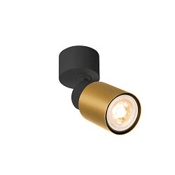 Wand- en plafondarmatuur PURI 2.0 - TUBE GU10 IP20, goud, zwart dimbaar