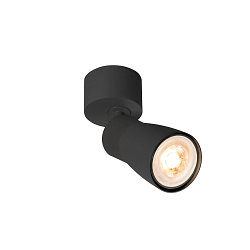 Wand- en plafondarmatuur PURI 2.0 - DOME GU10 IP20, zwart dimbaar