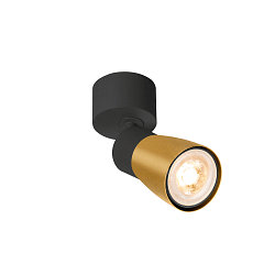Wand- en plafondarmatuur PURI 2.0 - DOME GU10 IP20, goud, zwart dimbaar
