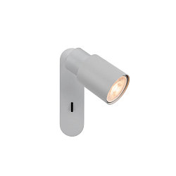 Wand- en plafondarmatuur PURI 2.0 - TUBE hoekig, met schakelaar GU10 IP20, grijs dimbaar