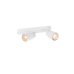 Wand- en plafondarmatuur PURI 2.0 - TUBE 2-vlams, asymmetrisch GU10 IP20, wit dimbaar