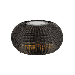 Zonne Vloerlamp ADEGAN FLAT IP65, zwart dimbaar