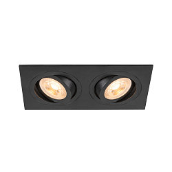 Plafondinbouwarmatuur NEW TRIA� 155 GU10 2-vlams, roteerbaar, vierkant GU10 IP20