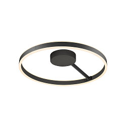 Wand- en plafondarmatuur ONE DALI �60CM up down, DALI aanstuurbaar, CCT Switch, ring vorm IP20, zwart dimbaar