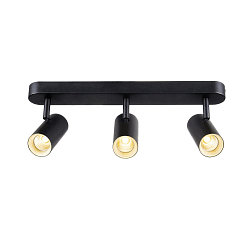 Wand- en plafondarmatuur NOBLO� TRIPLE PHASE DTW 3-vlams, rond, Dim-To-Warm IP20, zwart dimbaar