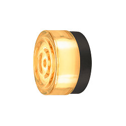 Wand- en plafondarmatuur CYFT WAVE IP65, amber, zwart, gelakt dimbaar