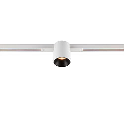 Spotlight op rail FIXT-IT! rond, ingebouwde versie, geschikt voor beeldschermwerkstations IP20, zwart, wit, gelakt dimbaar