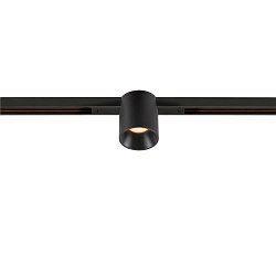 Spotlight op rail FIXT-IT! rond, ingebouwde versie, geschikt voor beeldschermwerkstations IP20, zwart, gelakt dimbaar