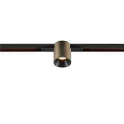 Spotlight op rail FIXT-IT! rond, ingebouwde versie, geschikt voor beeldschermwerkstations IP20, brons, zwart, gelakt dimbaar