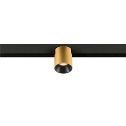 Spotlight op rail FIXT-IT! rond, opbouwversie, geschikt voor beeldschermwerkstations IP20, goud, zwart, gelakt dimbaar