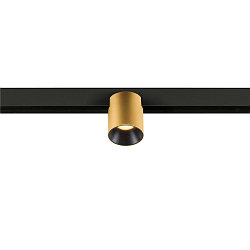 Spotlight op rail FIXT-IT! rond, opbouwversie, geschikt voor beeldschermwerkstations IP20, goud, zwart, gelakt dimbaar