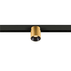 Spotlight op rail FIXT-IT! rond, opbouwversie, geschikt voor beeldschermwerkstations IP20, goud, zwart, gelakt dimbaar