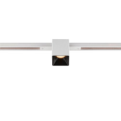 Spotlight op rail FIXT-IT! rond, ingebouwde versie, geschikt voor beeldschermwerkstations IP20, zwart, wit, gelakt dimbaar