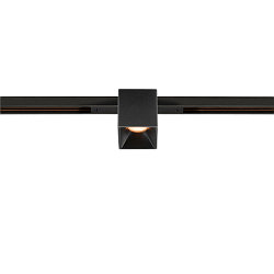 Spotlight op rail FIXT-IT! rond, ingebouwde versie, geschikt voor beeldschermwerkstations IP20, zwart, gelakt dimbaar