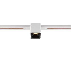Spotlight op rail FIXT-IT! rond, ingebouwde versie, geschikt voor beeldschermwerkstations IP20, zwart, wit, gelakt dimbaar